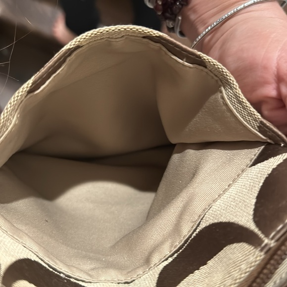 Vintage Signature Tan Gold Stripe Coach Swingback - Picture 10 of 16